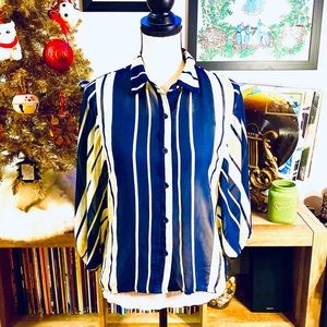 Sheer Gathered Cropped Blouse✨